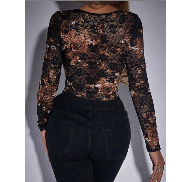 Black Lace Bodysuit - Picture 3 of 3